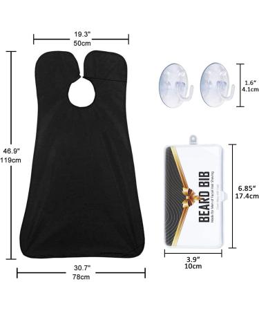 Shop Bart Apron for Bare Trash | Waterproof Hair & Beard Bibs with Suction Cups | Perfect Gifts for Men in Black - Buy Online on GoSupps.com