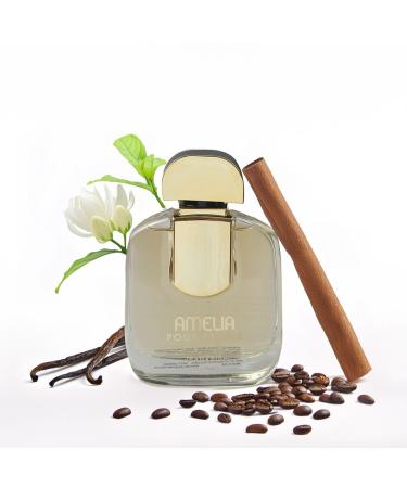 Jean Rish Amelia Pour Femme Eau De Parfume - Perfume for Women (3.4 Fl Oz / 100ml) with Cinnimon Vanilla & Coffee Notes - Long Lasting and Luxury Fragrance