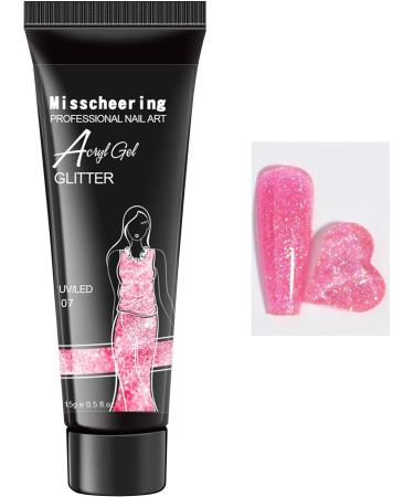 Glitter Gel Nail 15ml - Nail Extension Glue Gel | Glitter Nail Glue Gel Nail Strengthen Nails Art Manicure Tool High -Leveling Nail Repair Nail Extension Gel Uwariloy 07 - Buy Online on GoSupps.com