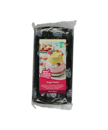 Funcakes Rollfondant Raven Black: Easy to use smooth flexible soft and smooth perfect for decorating cakes halal kosher and gluten -free.1 kg - Buy Online on GoSupps.com