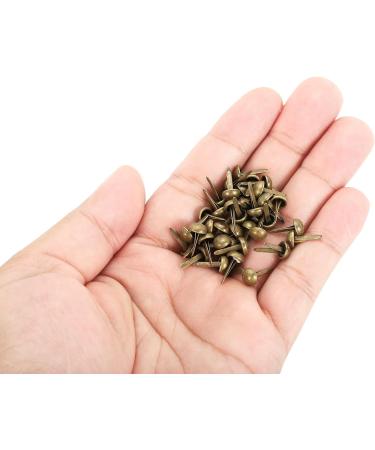 200 Pack of Bronze Tone Mini Brads Paper Fasteners for DIY Crafting and Scrapbooking - 6x12mm Round Brads - Buy Online on GoSupps.com