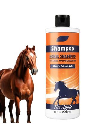 Ruwshuuk Mane and Tail Shampoo Horse Shampoo - 500ml Deep Nourishing Mane and Detangling Reviver | Horse Grooming Supplies Shower Gel for