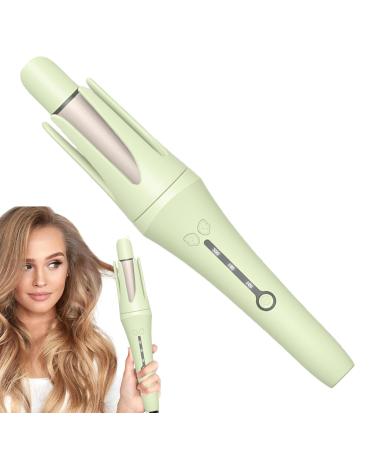 Muflydo Hair Curling Iron Automatic Detangling Curling Stick Wand Fast Heating - Ions Hair Iron Curler 3 Adjustable Temps Hair Crimper Waver Hair Tool for Most Hair Types 32MM Green