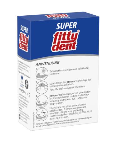 Fittydent Super Adhesive Inserts - 20 Zinc-Free Comfort Pieces | Secure Denture Fit - Buy Online on GoSupps.com