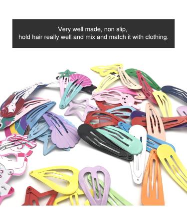 CYBAUG 100-Pack Metal Hair Clips for Girls - Cute Snap Barrettes for Fine/Thick Hair - Colored Hair Accessories - 2 inch - Buy Online on GoSupps.com