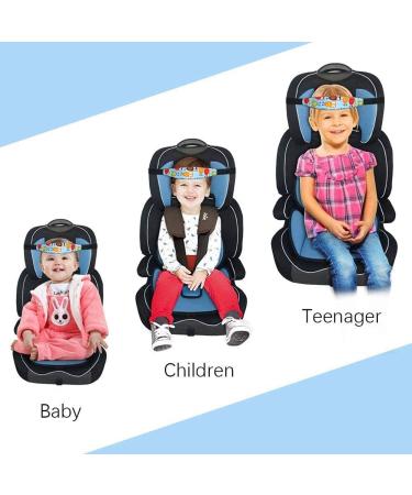 ZYNQACC Baby Car Seat Head Support 2PCS - Toddler Safety Sleep Nap Aid Positioner Strap Belt for Kids (Blue) - Buy Online on GoSupps.com