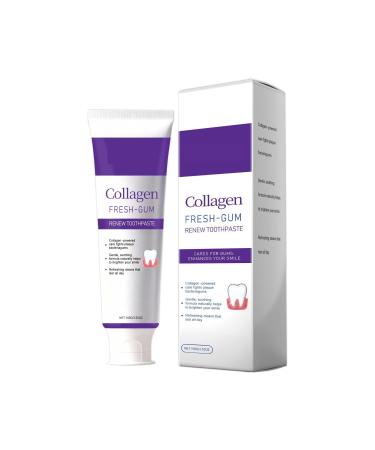 Collagen Purple Toothpaste Strengthens Enamel (Builds A Protective Layer) Resists Acid Erosion Repairs Enamel(2pcs)