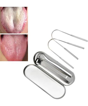 Stainless Steel Tongue Scraper Set - Safe & Effective Tongue Cleaner for Home Use | International Shipping - Buy Online on GoSupps.com