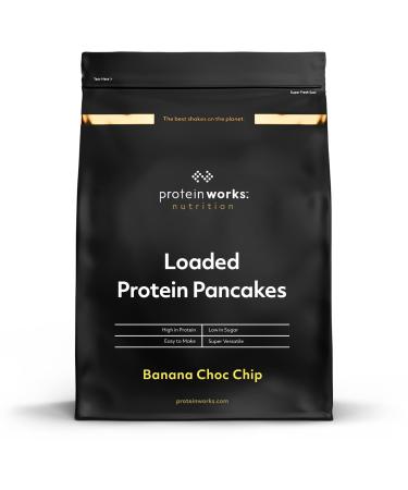 Protein Works - Loaded Protein Pancake Mix | Premium Pancake Mix | High Protein Pancakes | High Protein Breakfast | Low Sugar Snack | 16 Servings | Banana Choc Chip | 1kg Banana Choc Chip 1kg