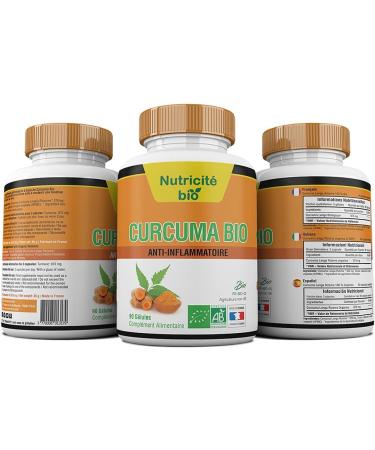 Organic Turmeric 90 Vegetable Capsules - Natural Anti-Inflammatory - No Additives - Immediate Effects - Turmeric Longa Roots to Relieve Inflammation and Calm Joint Pain - Buy Online on GoSupps.com