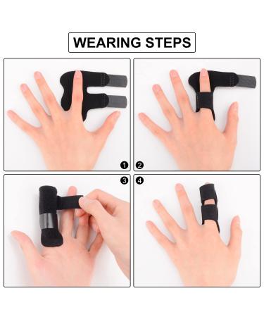 Supegar Adjustable Trigger Finger Rail 3-Pack - Reusable Finger Rails for Index Medium Ring Fingers - Removable Aluminum Bracket in Black Blue Red - Buy Online on GoSupps.com