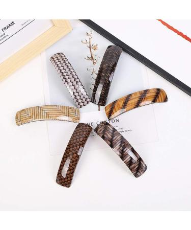 Tiopeia 6 Pcs Women Hair Barrettes - Retro Automatic Hair Clips for Fine and Medium Thick Hair - Buy Online on GoSupps.com