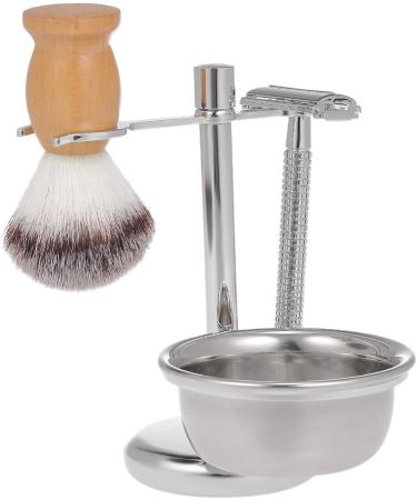 Benkeg Razor Stand Set | 2-in-1 Stainless Steel Shaving Holder for Razor Brush & Soap | Premium Men's Shaving Kit - Buy Online on GoSupps.com