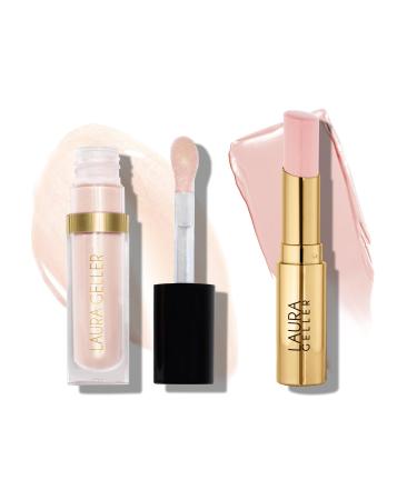 LAURA GELLER NEW YORK Jelly Balm Duo - Tinted Lip Balm Sheerly Amazing + Nourishing Lip Oil Serum Neutral Ground