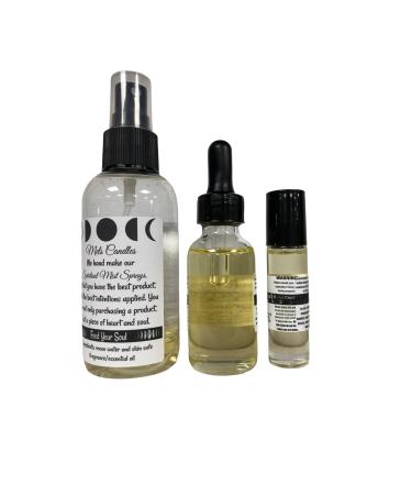 Cloves- Set of Three 4oz Body Spray 1oz Oil 10ml Roll On