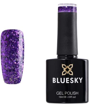 Bluesky Nail Gel Polish PURPLE GLITTER CADBURY SPARKLE S03N UV LED Soak Off 10ml - Buy Online on GoSupps.com
