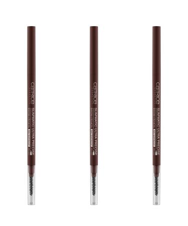 Catrice eyebrow pencil - Catrice Slim'matic Ultra Precise Brow Pencil with eyebrow brush 3 -seat Pack (3x0.05g) No. 050 Chocolate 0.05 g (3 -pack) 050 chocolate