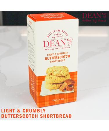 Deans Scottish Butterscotch Shortbread Biscuit - 130g Pack Luxury Butterscotch Shortbread Rounds. Great Flavour & Texture For Dunking In Tea/Coffee. Slowly Baked By Hand To An Original Scottish Recipe - Buy Online on GoSupps.com