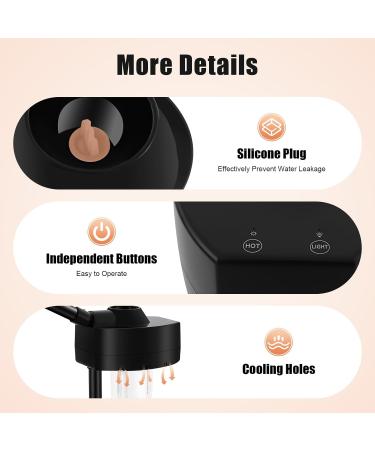 Vaporisateur noir pour le visage brume chaude humidificateur convient pour le salon et la maison limine les points noirs r duit le vieillissement de la peau rend votre peau rayonnante et - Buy Online on GoSupps.com