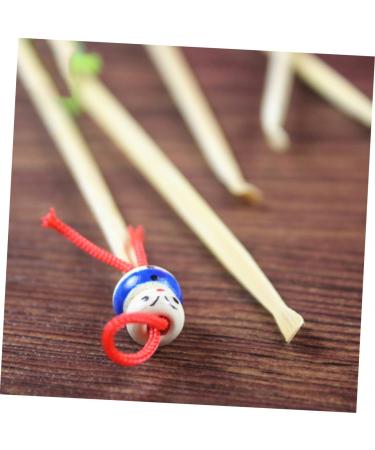 Beavorty 12pcs Hanging Ear Cartoon Wax Cleaners for Ear Cleaning Wooden Craftsmanship Easy to Use Random Color - Buy Online on GoSupps.com