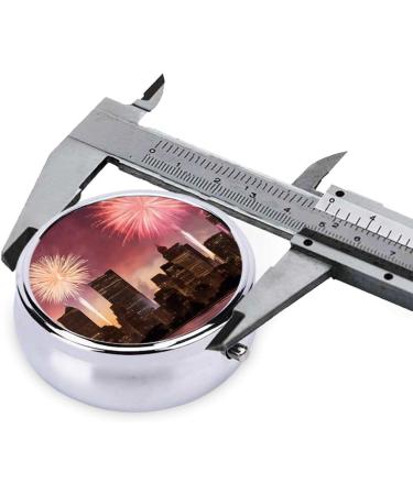 Shop Las Vegas Sunset Mini Round Pill Box | 3 Compartment Travel Organizer | Portable Medicine Case for Home & Office - Buy Online on GoSupps.com