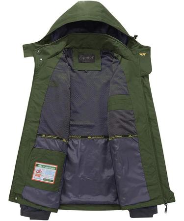Spmor Men's Outdoor Sports Hooded Waterproof Rain Coat - Army Green | Medium - Buy Online on GoSupps.com