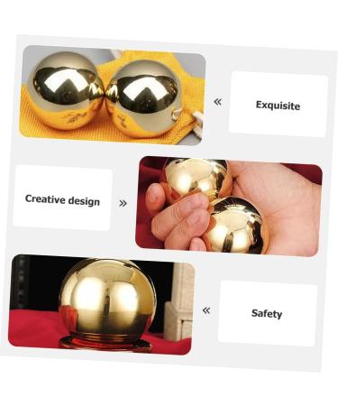 Healvian 6 StK Brass Massage Balls - Gymnastics & Exercise Relaxation | Optimal Health & Wellness - Buy Online on GoSupps.com
