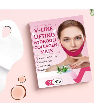 Face Mask V Line Face Lifting Chin Mask Double Chine Reducer V Shape Face Tape Mask with Hyaluronic Acid Chin Contour Tightening Firming Face Lift Tape Mask For Women & Men Chin Mask Jawline Shape - Buy Online on GoSupps.com