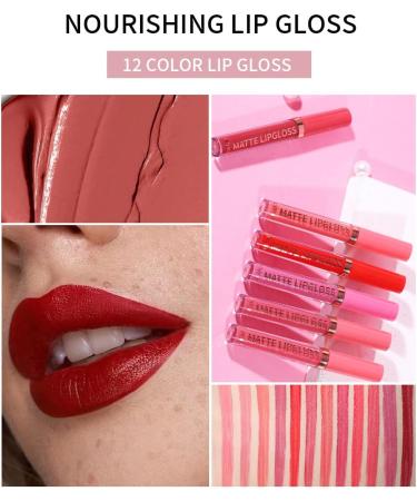 INTEROOKIE Matte lip gloss matte lipstick nonstick cup nonfading lip gloss real makeup 06 - Buy Online on GoSupps.com