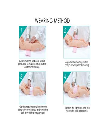 WenTigDY Baby Umbilical Hernia Belt - Pink (2pcs) | Infant Hernia Therapy Treatment for Children - Adjustable Belly Button Support - Buy Online on GoSupps.com