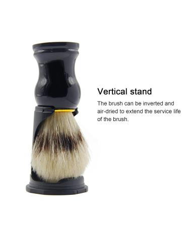 Natudeco Men's Shaving Brush - Premium Beard & Facial Cleaning Brush with Black Drip Stand | Ideal for Wet Shaving & Hairdressing Tools - Buy Online on GoSupps.com