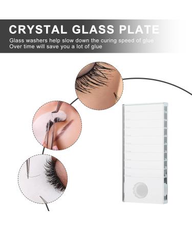 Lurrose 2PC Eyelash Crystal Palette - Professional Lash Extension Hand Plate & Holder | Premium Eyelash Tools - Buy Online on GoSupps.com