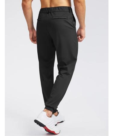 Soothfeel Men's Golf Joggers Pants | Slim Fit Stretch Sweatpants with 5 Pockets | Black, Large - Buy Online on GoSupps.com