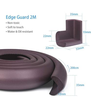 Vicloon Edge Protectors 2 M Foam Safety Strip and 4 Corner Cushion Protector Set Edge Corner Guards for Baby - Purple - Buy Online on GoSupps.com