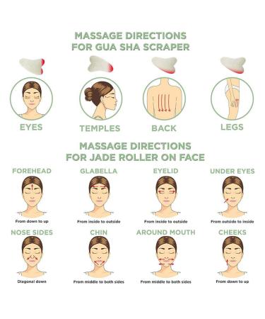 Natural Rose Quartz & Jade Roller Gua Sha Set - Reduce Eye Puffiness & Promote Relaxation - International Shipping Available - Buy Online on GoSupps.com