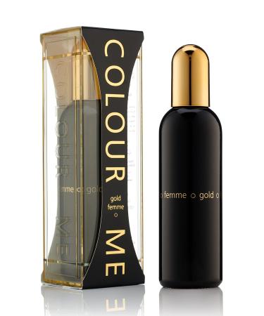 Colour Me Gold Femme by Milton-Lloyd - Perfume for Women - Floral Fruity Scent - Opens with Raspberry and Neroli - Blended with Jasmine and Lily - For Elegant Stylish Ladies - 3.4 oz EDP Spray Gold 10 Fl Oz (Pack of 1)