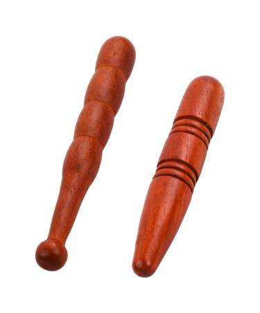 2 pieces trigger point massager massage tab wood massage sticks for finger massage portable acupressure staff trigger point presser for muscle relaxation and pain relief