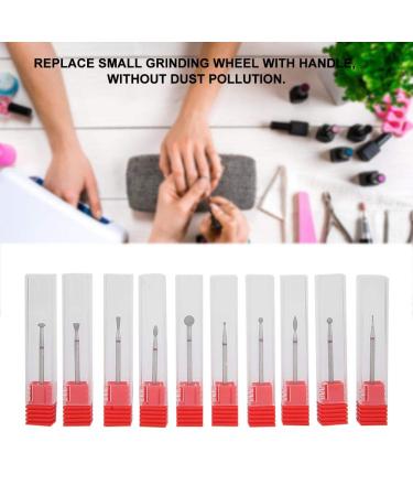NAROOTE Nail Drill Bit Set 10Pcs Nail Drill Bits Nail Polishing Burr Manicure Pedicure Accessory Tool Set(F1-F10) - Buy Online on GoSupps.com