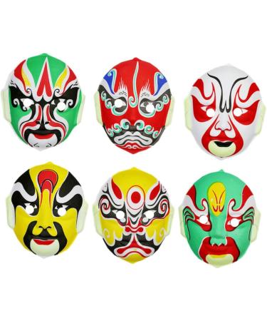 Aboofan 12-Piece Japanese & Chinese Opera Costume Mask Set | Halloween Cosplay Accessories & Wall Decor | International Shipping Available - Buy Online on GoSupps.com