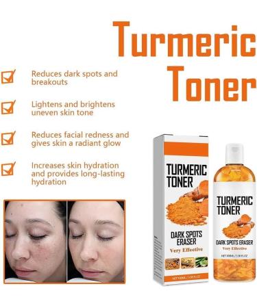 FLLUOUZH West Month Turmeric Toner Dark Spot Eraser Turmeric Toner for Face AntiAging Moisturizing Moisturizing Facial Cleanser Vitamin C and Turmeric Oil Toner Serum for Women 3 Pieces - Buy Online on GoSupps.com