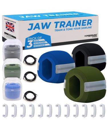 Leadership jaw trainer trainer for face mouth chisel and improvement of the jaw line 3 levels-neck trainer-free 6 biting strips and 3 necklaces-UK seller (1 piece)