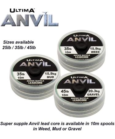Ultima Anvil Smooth Lead Core 10m Spool - Weed Green 45lb/20.3kg | International Shipping Available - Buy Online on GoSupps.com