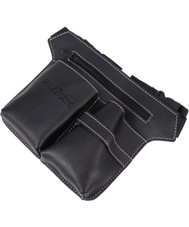 Minkissy 2-Pack Leather Belt Bag for Hairdressers | Hip Bag for Stylists | Tool Storage Pocket | 25x19cm | Black - Buy Online on GoSupps.com