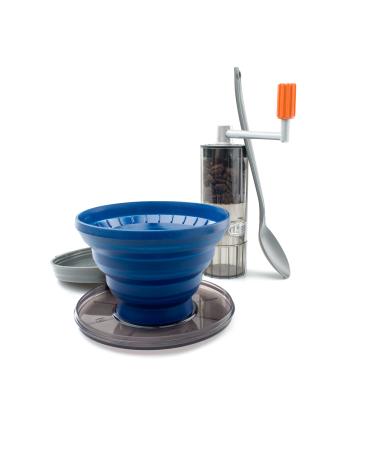 GSI Outdoors Gourmet Pour-Over Java Set I Travel Drip Coffee Set I Reusable Coffee Drip Filter & Collapsible Cone Fits All Coffee Cups & Mugs for Caravan, RV, Camping & Backpacking PourOver Set with JavaMill
