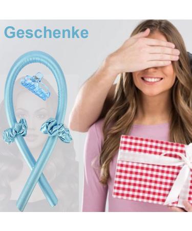 Locken Sponge - H tzlos Curling Sponge Curlers for Overnight Curls | Heatless Curling Iron Headband & Silk Straps - Create Beautiful Curls While You Sleep - Blue - Buy Online on GoSupps.com