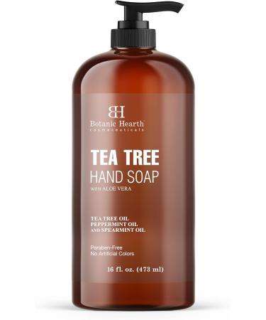 Botanic Hearth Tea Tree Liquid Hand Soap - Sulfate Free Formula - Multi Purpose Hand Wash with Aloe Vera and Therapeutic Grade Tea Tree Oil  Pump Dispenser - 16 fl oz - Buy Online on GoSupps.com