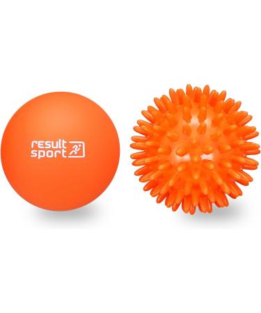 Resultsport Lacrosse & Hedgehog Ball Massage Set for Plantar Fasciitis Relief | Foot & Trigger Point Massage - Deep Fabric Myofascial Relief - Orange - Buy Online on GoSupps.com
