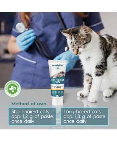 AmeizPet Anti-Hairball Paste for Cats Malt Paste for Cats - Food Supplement - for Long and Short Haired Cats with Taurine and Cheese 2 pcs x 100g (3.52 Oz) - Buy Online on GoSupps.com