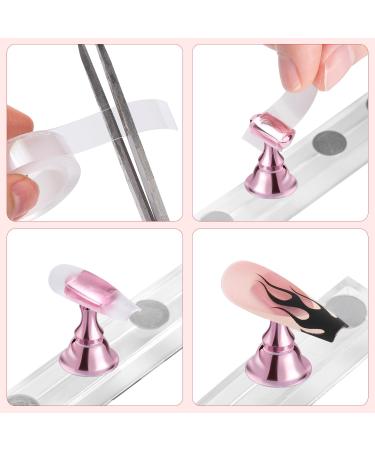 Etercycle Acrylic Nail Stand - Magnetic Practice Holder for Nail Art | DIY Salon Supplies (Pink - Buy Online on GoSupps.com