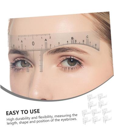 Healeved 20 Pcs Eyebrow Design Ruler Transparent Stickers Tools White Plastic Eyebrow Shape Auxiliary Tool - Buy Online on GoSupps.com